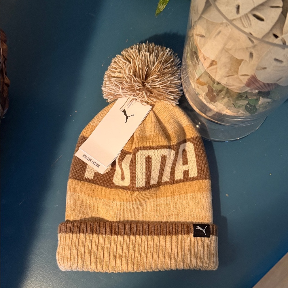 Puma Tan and Cream Beanie